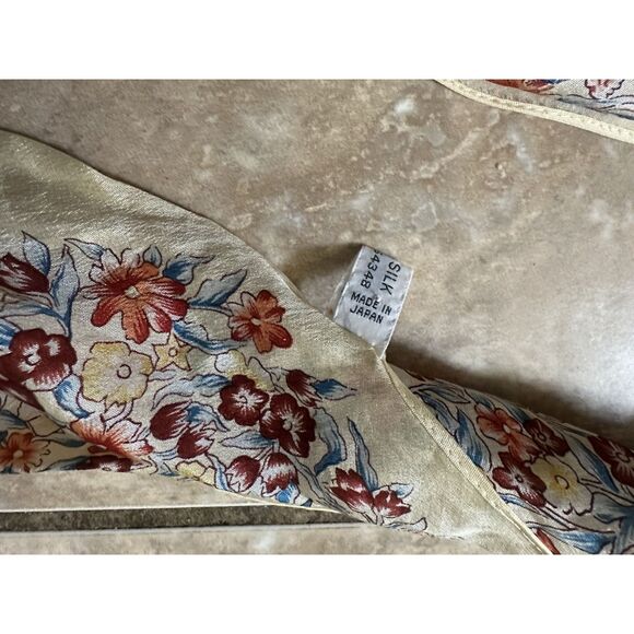 Silk Long Printed Scarf Made In Japan - Picture 3 of 5